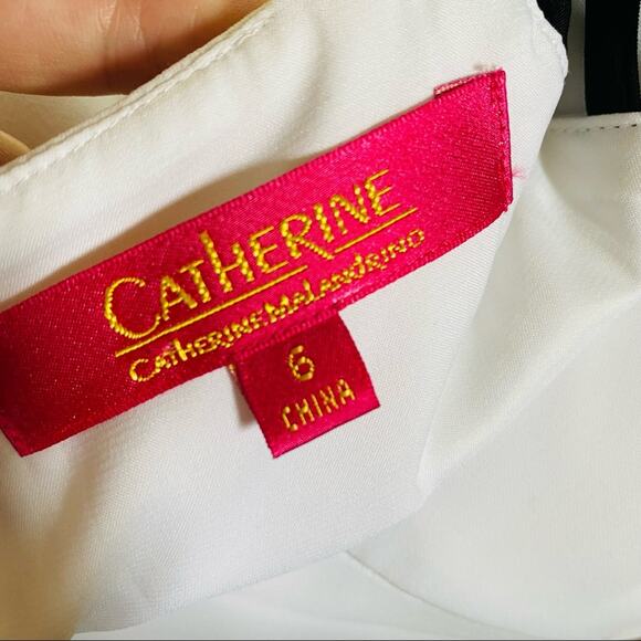 Catherine Malandrino Olivia White & Black Dress | Business | Size 6 - Picture 9 of 10